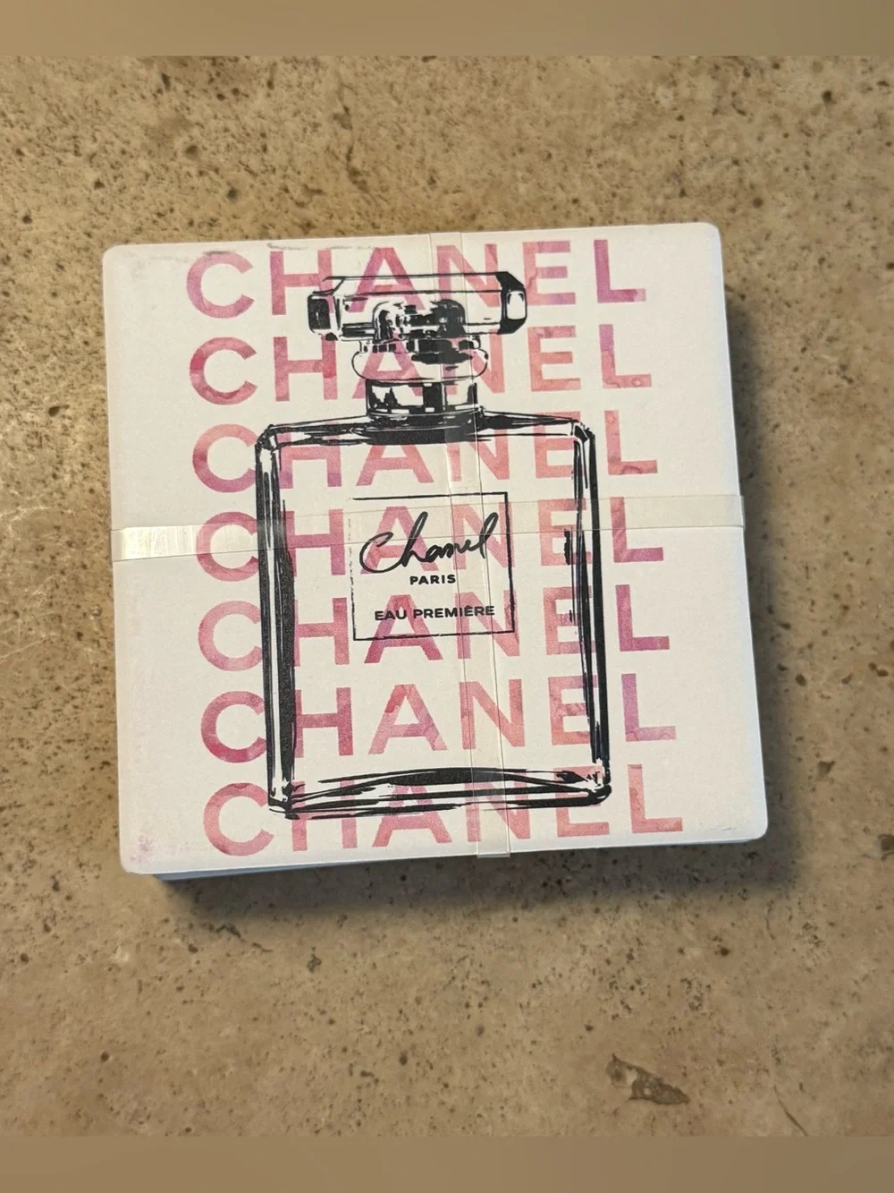 NWT Chanel Fashion Ceramic Coasters - Set of 4 by Amanda Greenwood